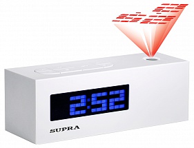 Часы с радиоприемником SUPRA SA-41FMP white/blue