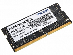 Память SO-DIMM DDR4 16GB (pc-19200) 2400MHz  Patriot PSD416G24002S