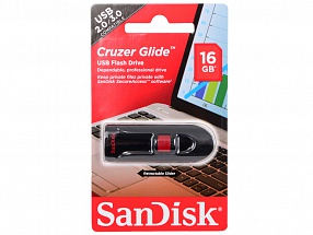 Внешний накопитель 16GB USB Drive  USB 2.0  SanDisk Cruzer Glide (SDCZ60-016G-B35)