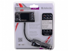 FM-трансмиттер DEFENDER RT-PRO Пульт ДУ, USB для зарядки