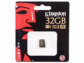 Карта памяти MicroSDHC 32GB Kingston U3 UHS-I G SDCG/32GBSP