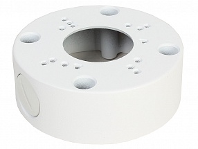 Распределительная коробка SAB-5X/68 для монтажа AHD/IP камер Orient серий 58/68/955, Ø145мм x 54мм, влагозащищенная, 2 гермоввода, алюминий, цвет белы