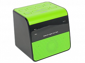 Радиобудильник с блютуз HARPER HRCB-7768 (Радио/будильник с Bluetooth до 10 метров;Цвет индикации: зеленый; LED(светодиодный); Цвет: Зелёный/Черный)