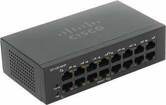 Коммутатор Cisco SF110D-16HP-EU неуправляемый 16 портов 10/100Mbps