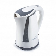 Чайник Endever KR-314, 2200 Вт., 1,7 л., пластик, скрытый нагревательный элемент, белый/серый