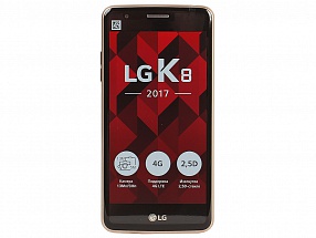 Смартфон LG X240 K8 (2017) black/gold MT6737 (1.3)/1.5Gb/16Gb/5.0' (1280*720)/3G/4G/13Mp+5Mp/Android 6.0