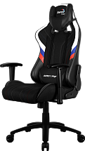 Игровое кресло Aerocool AERO 1 Alpha RUS , цвет черный + триколор, Air Mesh ткань + ПВХ, до 150 кг, ШxДxВ: 68x70x125-133см