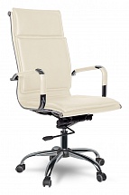 Кресло руководителя COLLEGE CLG-617 LXH-A Beige (XH-635_beige) , экокожа,120кг,хром.подл. металл с кожей. ШxГxВ см 50х47х110-116