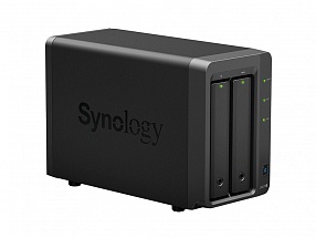 Сетевой накопитель Synology DS215+ Сетевой накопитель с 2 отсеками для 3.5” SATA(II) или  2,5” SATA/SSD