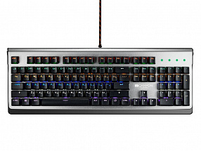 Клавиатура игровая механическая  Interceptor CANYON  CND-SKB8-RU  :  104 клавиш,  17 "горячих" клавиш, 21 вид подсветки, 6 видов программируемых, черн