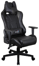 Игровое кресло Aerocool AC220 AIR-B , черное, с перфорацией, до 150 кг, размер, см (ШхГхВ) : 66х63х125/133.