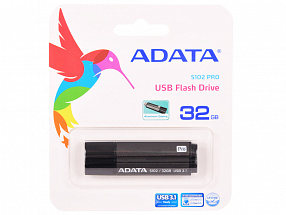 Внешний накопитель 32GB USB Drive ADATA USB 3.1  S102 PRO серый (80/20 мб/с) AS102P-32G-RGY