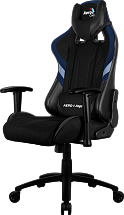 Игровое кресло Aerocool AERO 1 Alpha Black Blue , цвет черно-синий, Air Mesh ткань + ПВХ, до 150 кг, ШxДxВ: 68x70x125-133см