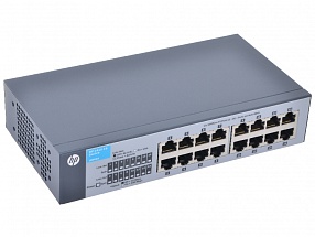Коммутатор HP V1410-16 Switch J9662A ( Unmanaged, 16*10/100, QoS)