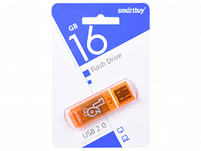 Внешний накопитель 16Gb USB Drive  USB2.0  Smartbuy Glossy series Orange (SB16GBGS-Or)