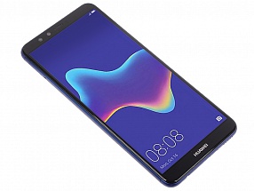 Смартфон Huawei Y9 2018 синий FLA-LX1 Blue 5,93" 32 Гб LTE Wi-Fi GPS 3G 8.0, 2160*1080, 16MP+2MP/13MP+2MP, BT, 4000Mah 