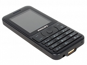 Мобильный телефон Philips E181 Xenium (Black) 2SIM/2.4"/320x240/Слот для карт памяти/MP3/Фонарик/3100 мАч