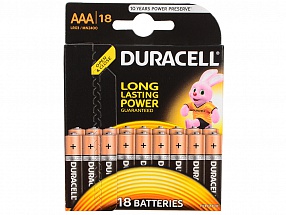 Батарейки DURACELL (ААА) LR03-18BL BASIC 18 шт