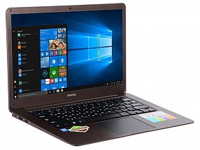 Ноутбук Prestigio SmartBook 141C2 Celeron N3350 (1.1)/3GB/32GB SSD/14.1" 1920x1080 IPS AG/DVD нет/BT/WiFi/Win 10 (GPPSB141C02ZFHDBCIS) Dark Brown