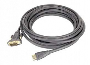 Кабель HDMI - DVI 19M/19M Single Link Gembird 10м, черный, позол.разъемы, экран, пакет CC-HDMI-DVI-10MC