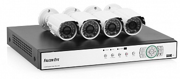 Комплект видеонаблюдения Falcon Eye FE-0216DE-KIT PRO 16.4 Комплект видеонаблюдения 16-кан. DVR + 4-е уличн. камеры + установ. компл./// 16-ти канальн