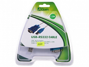 Кабель-адаптер USB AM - COM port 9pin Aopen  ACU804  1,2м, (добавляет в систему новый COM порт)
