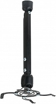 Кронштейн для проекторов Kromax PROJECTOR-400 Black, max 15 кг, потолочный, 3 ст свободы, наклон 30°, вращение на 360°, от потолка 565-811 мм, декора