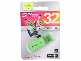 Внешний накопитель 32GB USB Drive  USB 2.0  Silicon Power Helios 101 Green (SP032GBUF2101V1N)