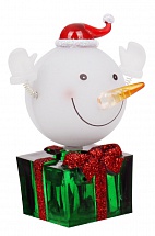 Новогодний сувенир "Снежок с подарком" Orient NY5184,USB 