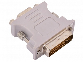 Переходник DVI-I-VGA Cablexpert A-DVI-VGA-BK, 29M/15F , черный, пакет