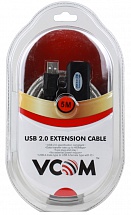 Кабель удлинитель активный(с усилителем) USB 2.0 AM/AF VCOM  VUS7049-5M  5м, repeater