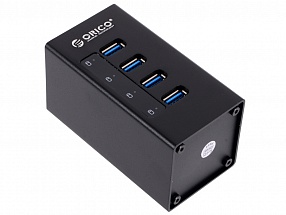 Концентратор USB Orico A3H4-BK, 4 порта USB 3.0 черный
