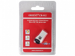 Картридер ORIENT Mini CR-012 (Micro SD, M2) Black/Red