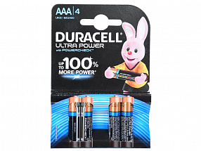 Батарейки Duracell LR03-4BL Ultra Power AAA блистер 4 шт