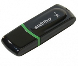 Внешний накопитель 16Gb USB Drive  USB2.0  Smartbuy Paean Black (SB16GBPN-K)
