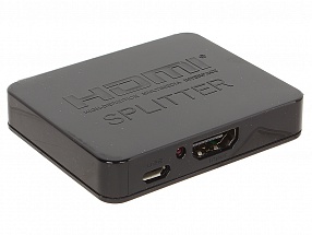 Разветвитель HDMI 4K Splitter Orient HSP0102HL, 1-2, HDMI 1.4/3D, UHDTV 4K(3840x2160)/HDTV1080p/1080i/720p, HDCP1.2, питание от USB, пластик.корпус, 