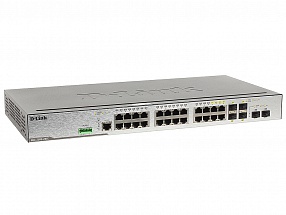 Коммутатор D-Link Switch DGS-3000-26TC/A1A/A2A Управляемый коммутатор уровня 2 с 20 портами 10/100/1000 Base-T, 4 комбо-портами 10/100/1000BASE-T/SFP 