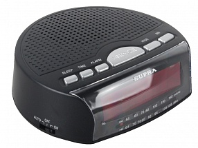 Часы с радиоприемником SUPRA SA-26FM black/red