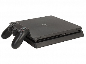 Игровая консоль SONY PS4 CUH-2108B PS4 1 ТБ, черная в комплекте: Dualshock 4, Fifa 18, PS+ 14 дней 