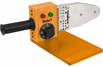 Аппарат для сварки пластиковых труб Defort DWP-1000 (Мощность 1000 Вт; температура нагрева 0-300 °С; набор насадок в комплекте 6 шт)