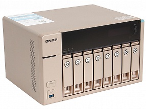 Сетевой накопитель QNAP  TVS-863+-8G 8 отсеков для HDD, HDMI-порт. Четырехъядерный AMD 2,4 ГГц, 8 ГБ, 10GbE.
