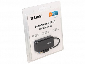 Адаптер D-Link DUB-1341/A1B Компактный концентратор с 4 портами USB 3.0