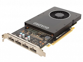 Проф видеокарта 5Gb  PCI-E  PNY nVidia Quadro P2000  GDDR5, 160 bit, 4*DP,4xDP to DVI adapter, Retail 
