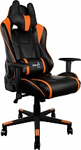Кресло для геймера Aerocool AC220-BO , черно-оранжевое, до 150 кг, размер, см (ШхГхВ) : 66х63х125/133.