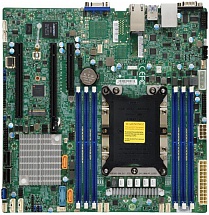 Мат плата Supermicro MBD-X11SPM-F-O LGA3647 (Single Xeon Scalable(up to 165W)), Intel C621, 6 slots DDR4, 12x SATA3 6Gbps (RAID 0-5), 2x1GbE, IPMI, 3x