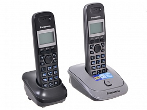 Телефон DECT Panasonic KX-TG2512RU1 АОН, Caller ID 50, 10 мелодий, Спикерфон, Эко-режим, + дополнительная трубка