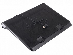 Теплоотводящая подставка под ноутбук DeepCool N180 FS (до 17", вентилятор 180мм,  Metal Mesh Panel+Plastic base, сквозной USB)