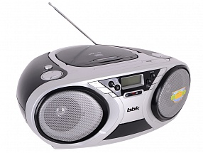 Аудиомагнитола BBK BX516U CD MP3 черный/металлик 
