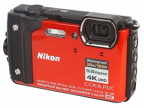 Фотоаппарат Nikon Coolpix W300 Orange  16.0Mp, 5x zoom, 3.0", SDXC, Влагозащитная, Ударопрочная  (водонепроницаемый 30 метров)