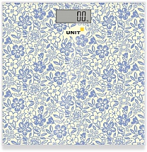 Весы напольные электронные UNIT UBS-2051 (Цвет - Сизый); стекло, 150кг. 100гр.